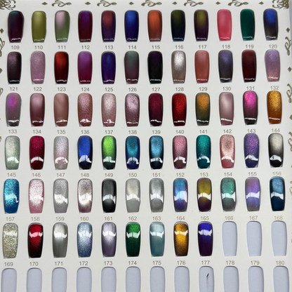 Press-On Toenails Single Cateye Color Set